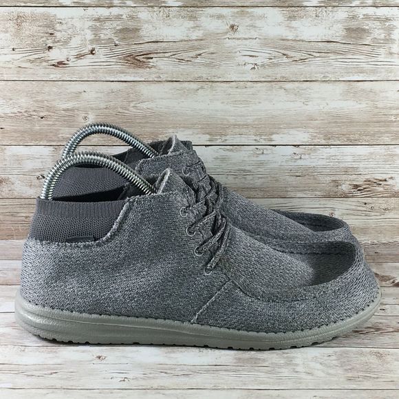 Hey Dude Wayne Mens 9 Gray Sneaker 